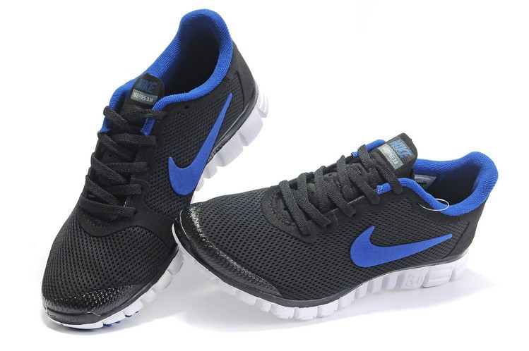 Nike Free 3.0 v2 Mens Shoes black blue